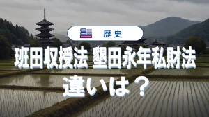 班田収授法と墾田永年私財法とは？違いと覚え方を徹底整理