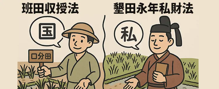 班田収授法と墾田永年私財法を簡単に理解