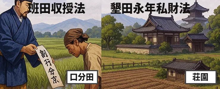 口分田・荘園の関係とは