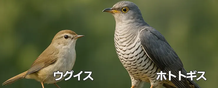 ウグイスとホトトギスの違いを比較