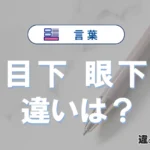 「目下」と「眼下」の違いや意味・使い方・例文まとめ