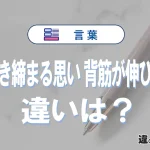 「身が引き締まる思い」と「背筋が伸びる思い」の違いや意味・使い方・例文