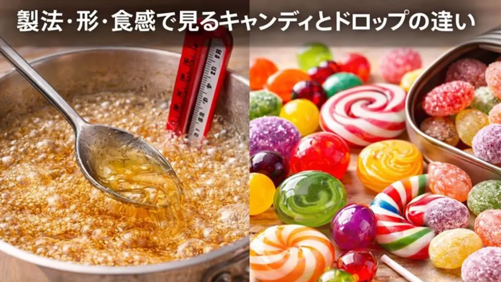 製法・形・食感で見るキャンディとドロップの違い