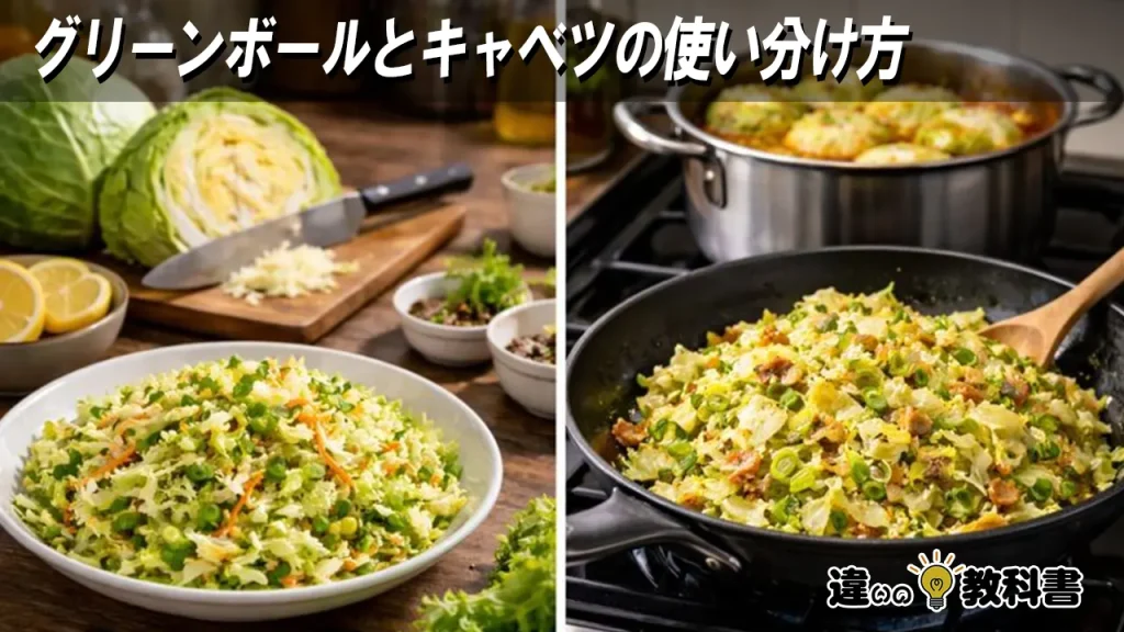 グリーンボールとキャベツの使い分け方