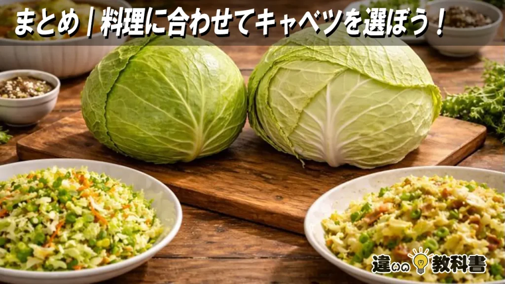 まとめ｜料理に合わせてキャベツを選ぼう！