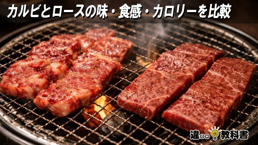 カルビとロースの味・食感・カロリーを比較