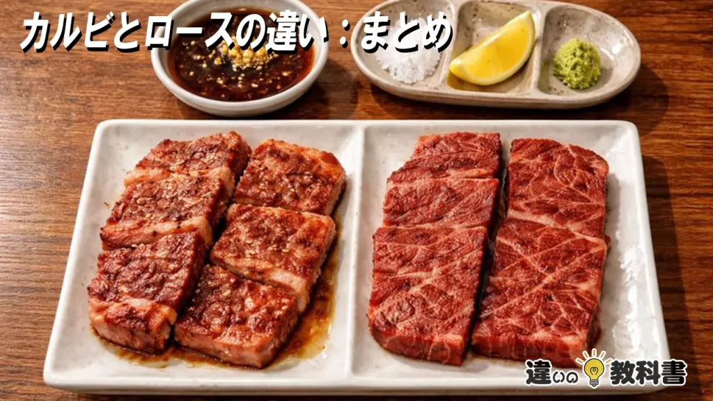 カルビとロースの違い：まとめ
