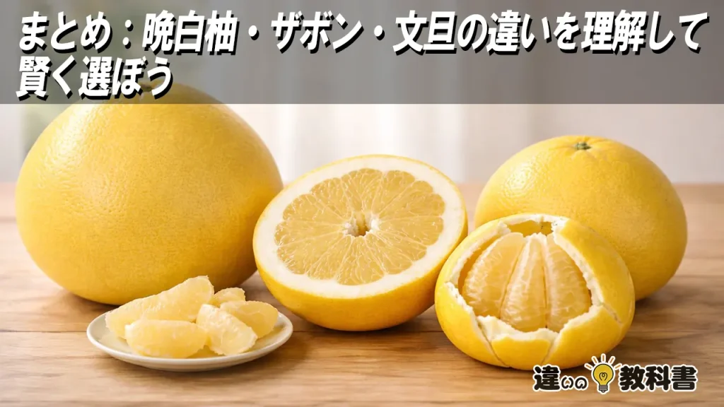 まとめ：晩白柚・ザボン・文旦の違いを理解して賢く選ぼう
