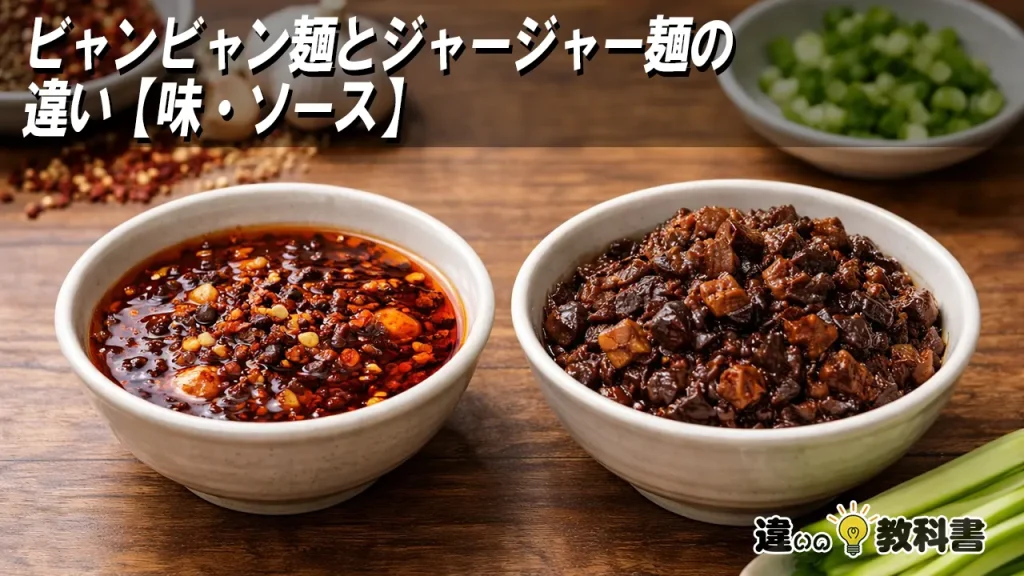ビャンビャン麺とジャージャー麺の違い【味・ソース】