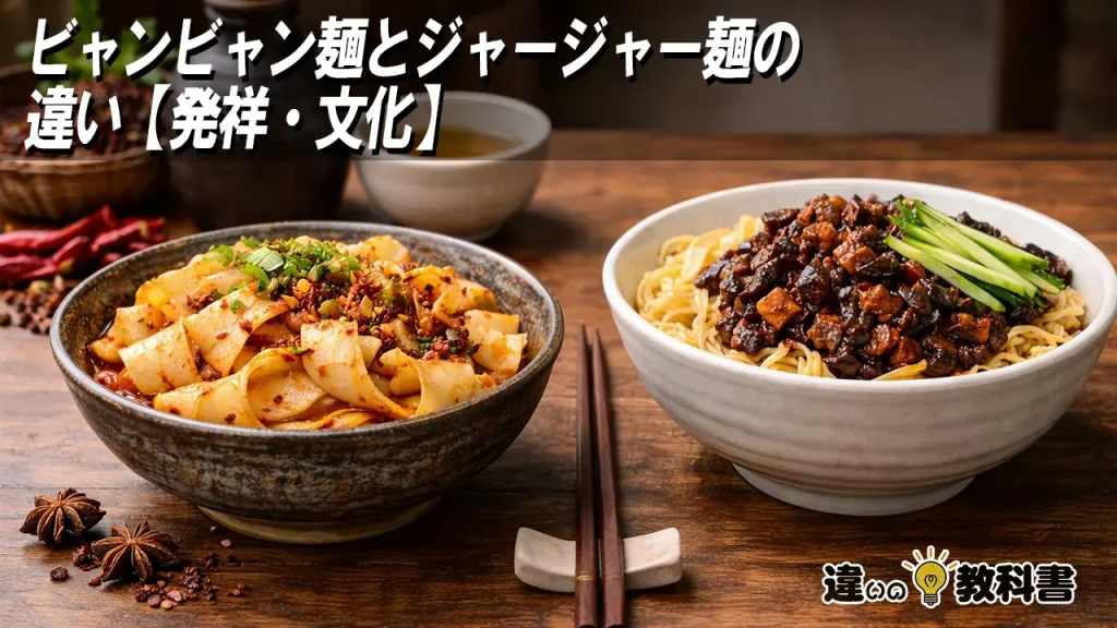 ビャンビャン麺とジャージャー麺の違い【発祥・文化】