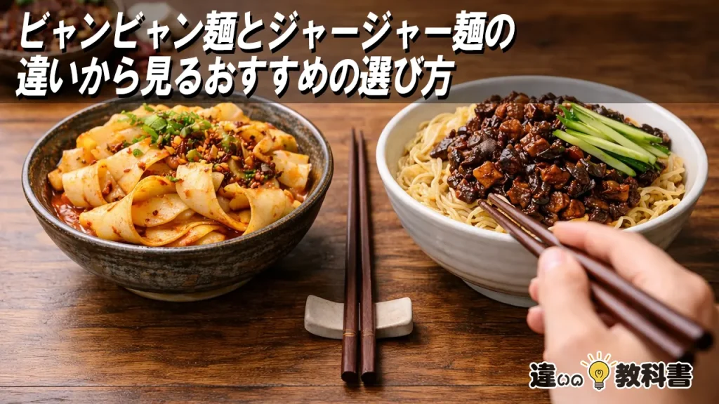 ビャンビャン麺とジャージャー麺の違いから見るおすすめの選び方