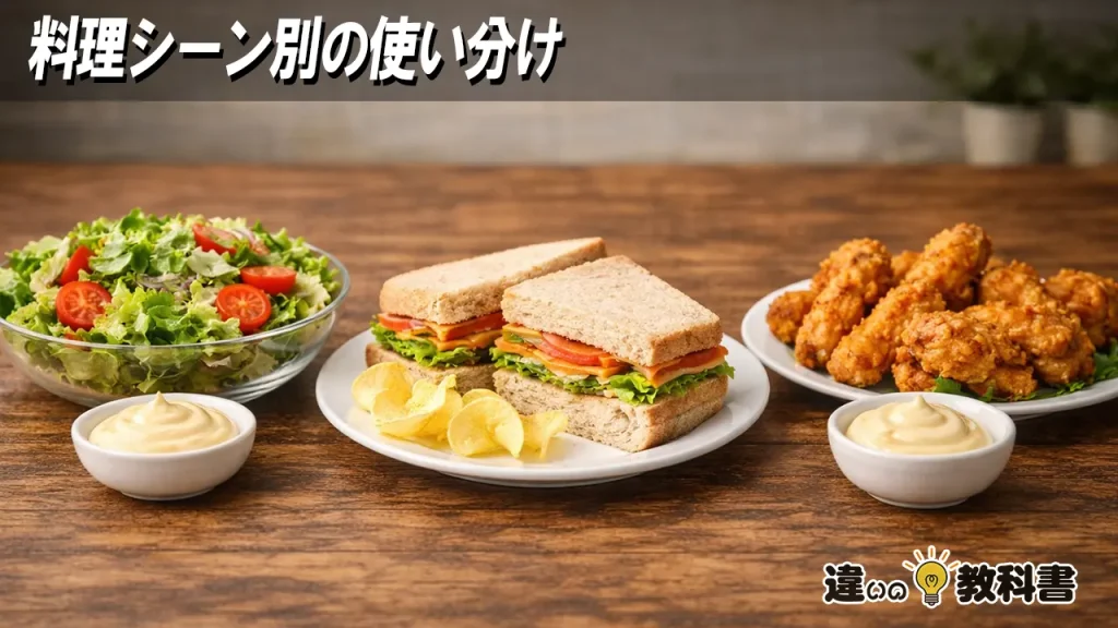 料理シーン別の使い分け
