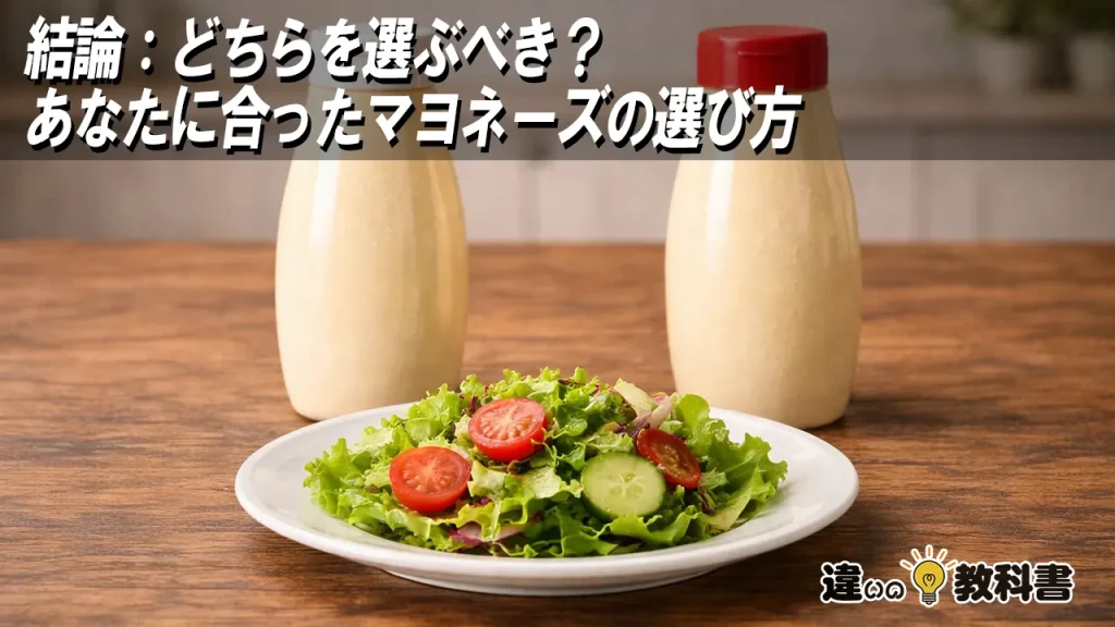 結論：どちらを選ぶべき？あなたに合ったマヨネーズの選び方