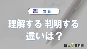 【理解する】と【判明する】の違いとは？意味・使い方・例文を徹底解説