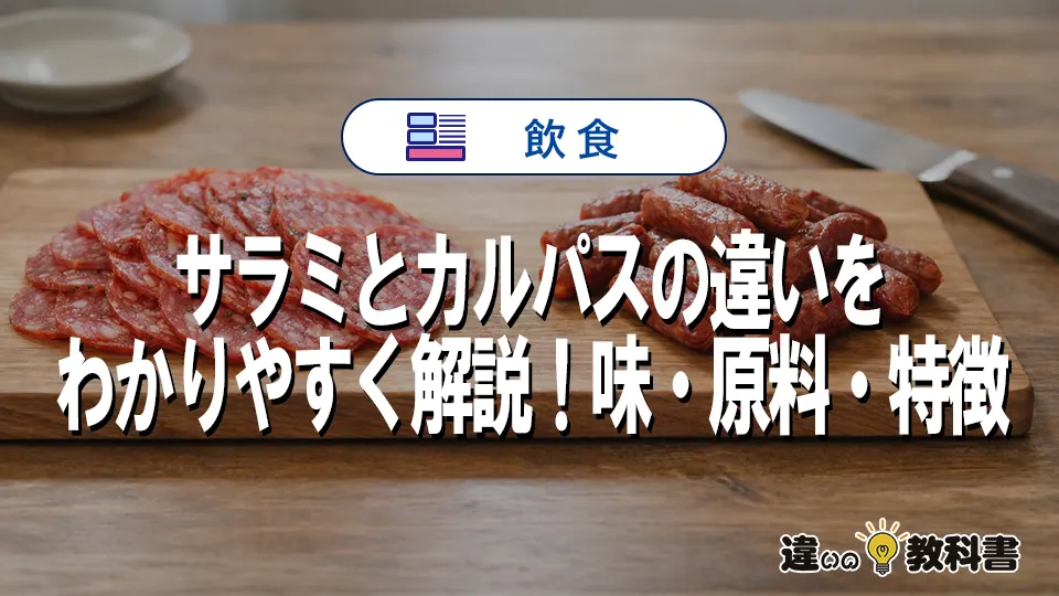 【初心者向け】サラミとカルパスの違いをわかりやすく解説！味・原料・特徴