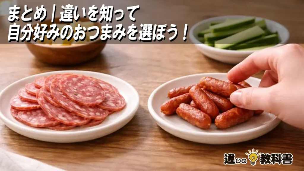 まとめ｜違いを知って自分好みのおつまみを選ぼう！