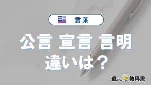 【公言・宣言・言明】の違いが3分でわかる！意味と使い分け解説