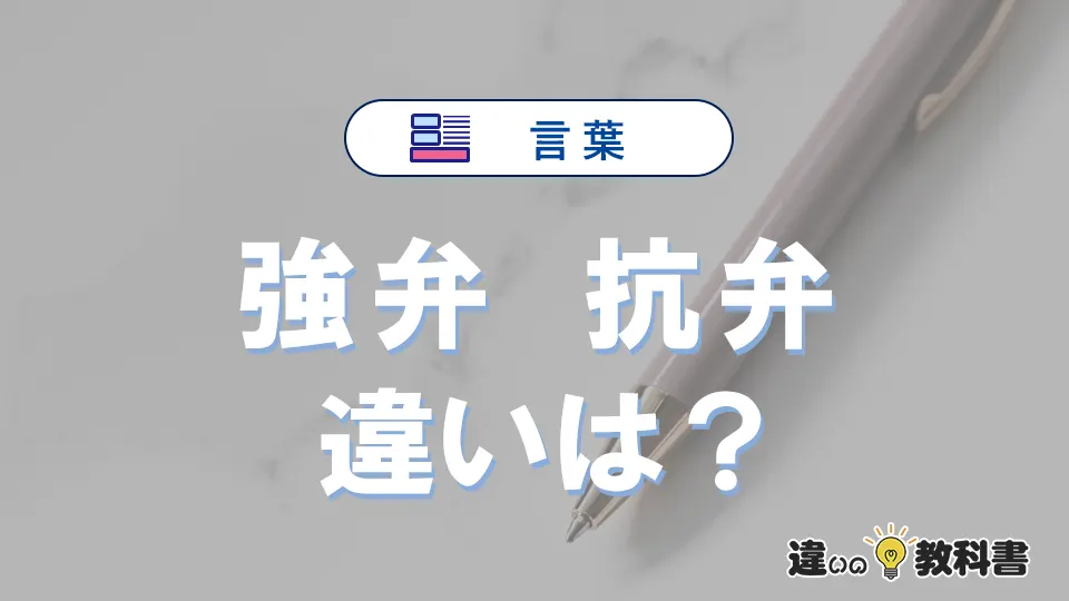 【強弁】と【抗弁】の違いとは？3分でわかる意味と使い分け解説