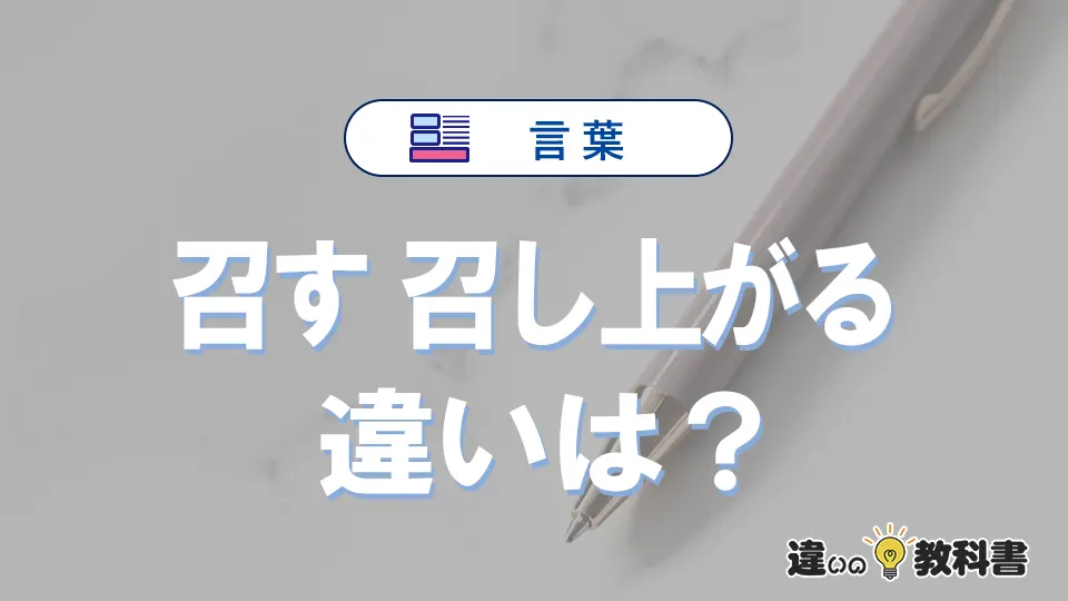 「召す」と「召し上がる」の意味の違いは？正しい使い方を解説