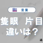 【隻眼】と【片目】の違いを簡単解説｜意味と使い分け