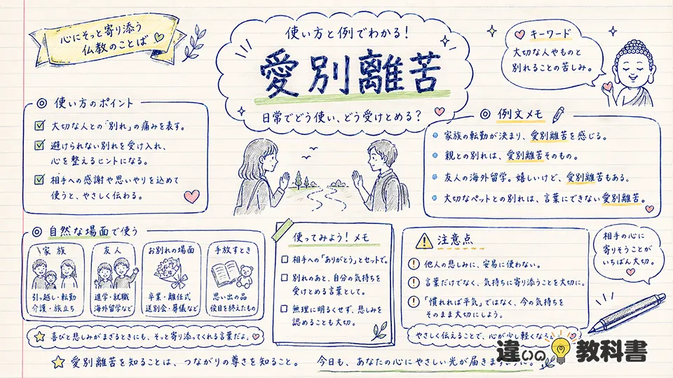 愛別離苦 意味が深まる使い方と例文
