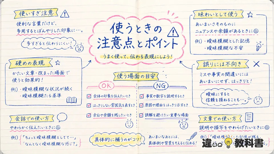 曖昧模糊の意味を誤解しないための注意点