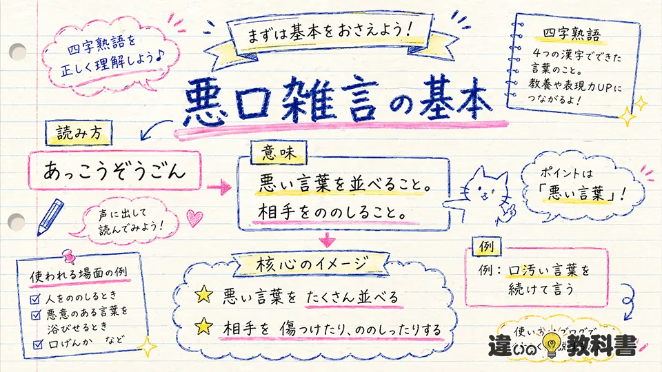 悪口雑言の言葉の中心にある意味