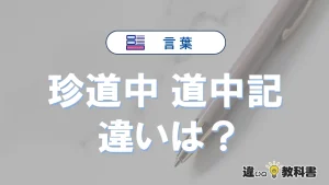 【珍道中】と【道中記】の違いを簡単解説｜意味・使い分け-例文付き