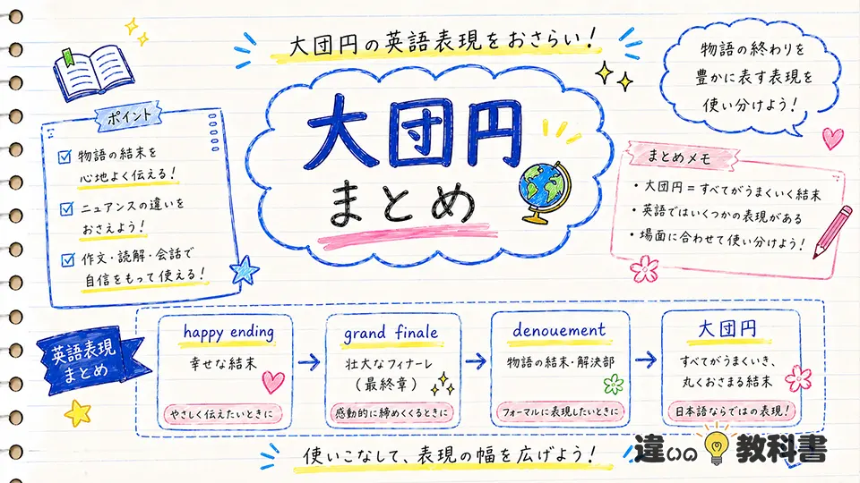 大団円の意味を英語表現とまとめで確認する