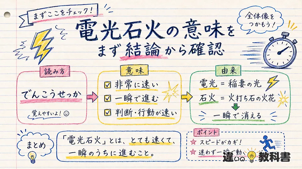 電光石火の意味をまず結論から確認