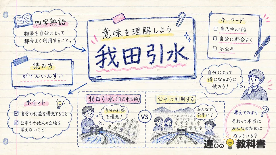 我田引水の意味をまず正しく理解しよう
