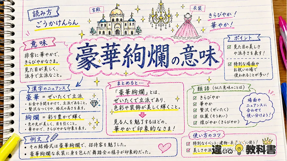 豪華絢爛の意味をまず正確に押さえる