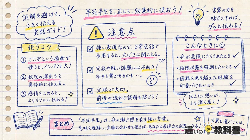 半死半生の意味を誤解せず文章で使うコツ