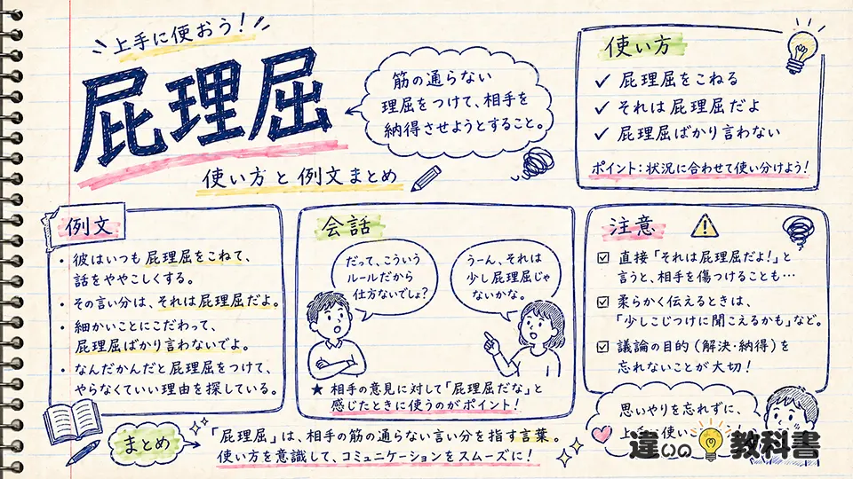 屁理屈の意味からわかる使い方と例文