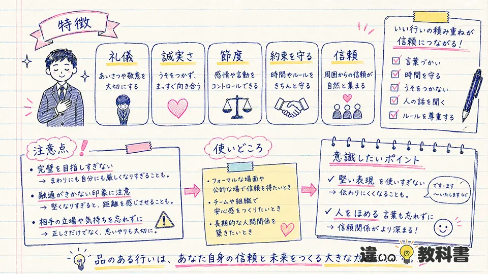 品行方正の意味｜品行方正な人の特徴と注意点