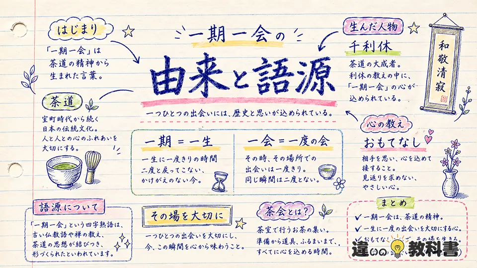 一期一会の意味の由来と語源を知る