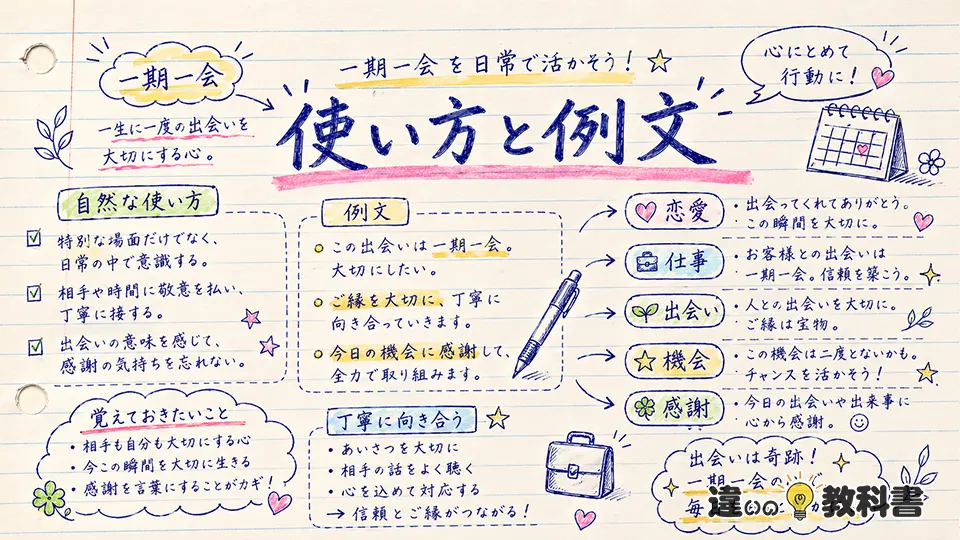 一期一会を使い方と例文で身につける