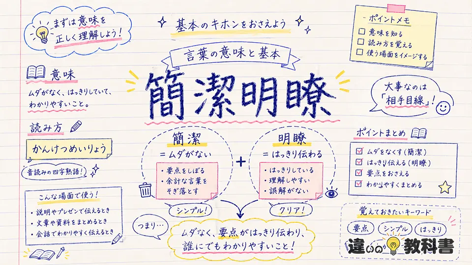 簡潔明瞭の意味をまず正しく押さえる