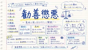 勧善懲悪(かんぜんちょうあく)の意味や使い方【図解Note】