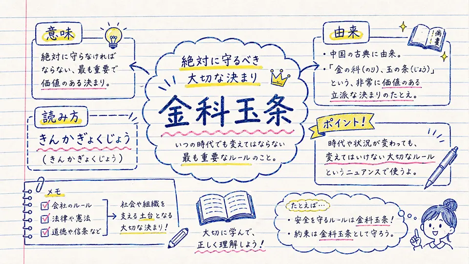 金科玉条の意味をわかりやすく解説