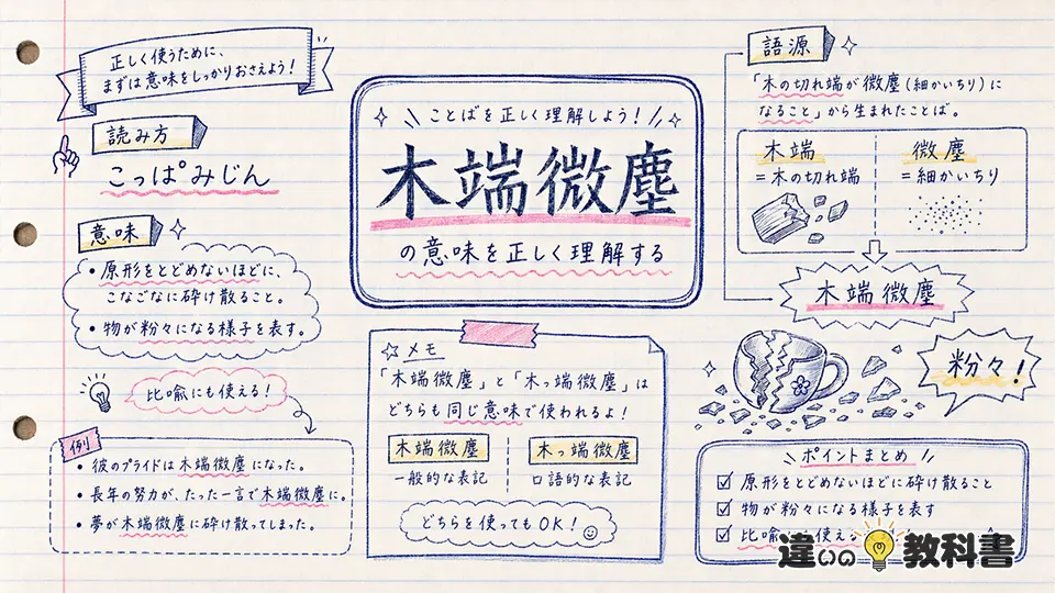 木端微塵の意味を正しく理解する
