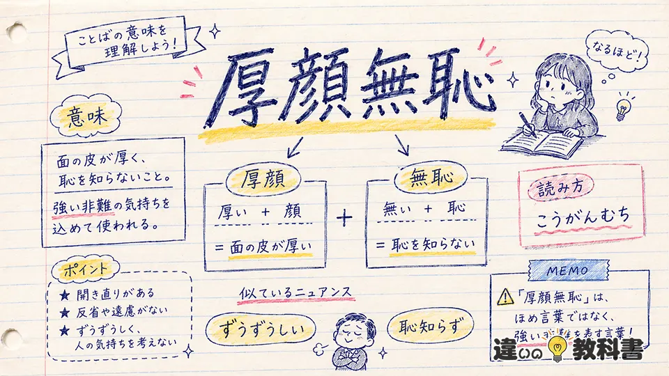 厚顔無恥の意味をまず結論から整理
