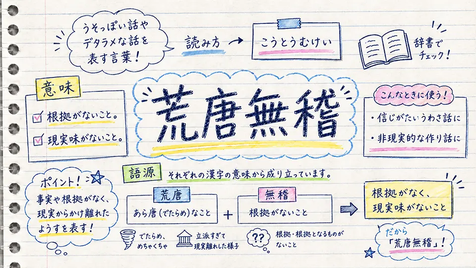 荒唐無稽の意味をわかりやすく理解する