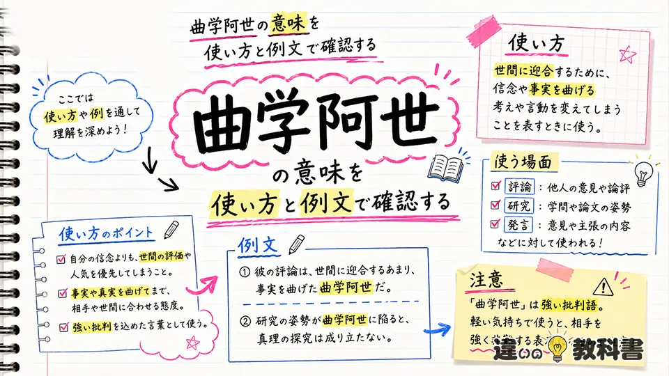 曲学阿世の意味を使い方と例文で確認する
