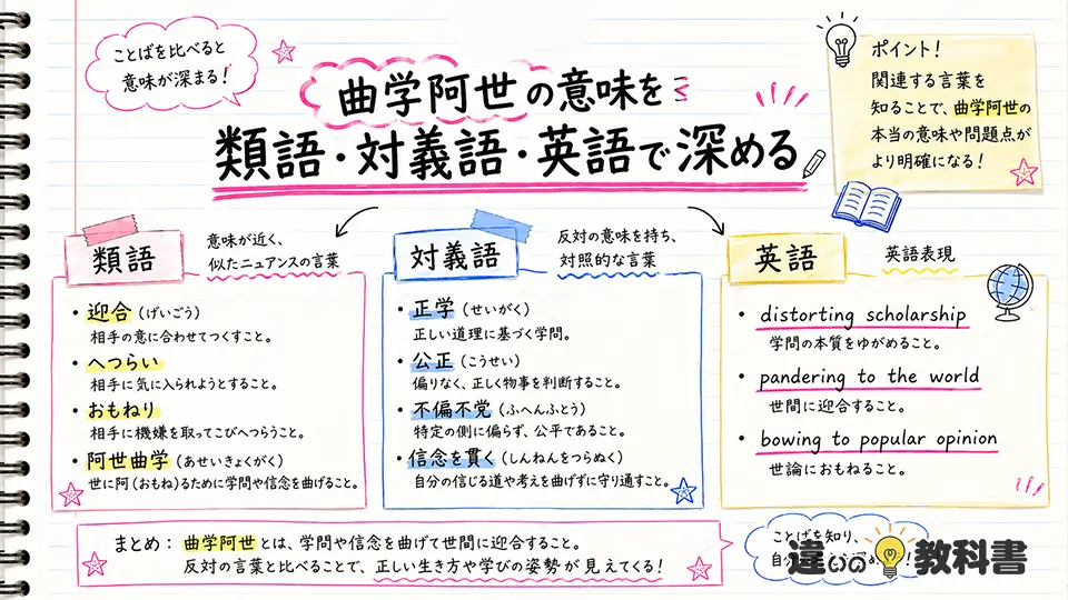 曲学阿世の意味を類語・対義語・英語で深める