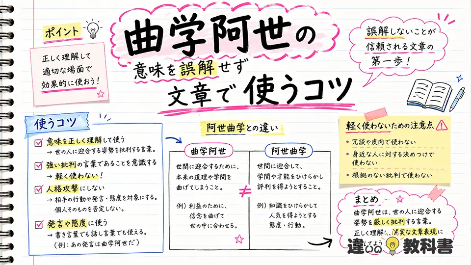 曲学阿世の意味を誤解せず文章で使うコツ