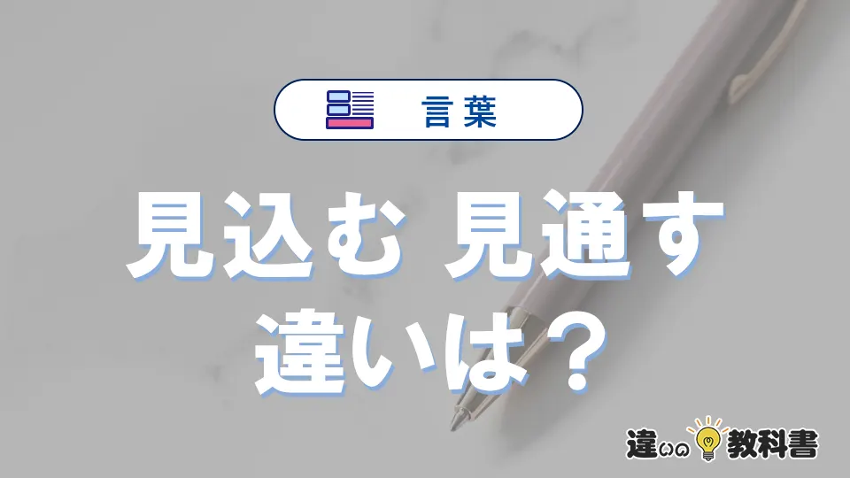 「見込む」と「見通す」の違いが3分でわかる！意味と使い分け解説