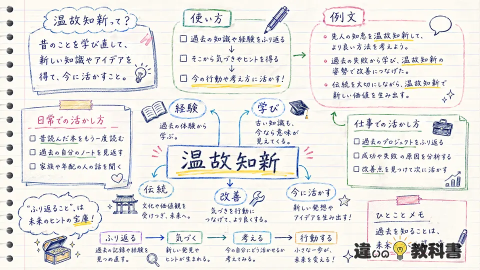 温故知新の意味を使い方と例文で理解する