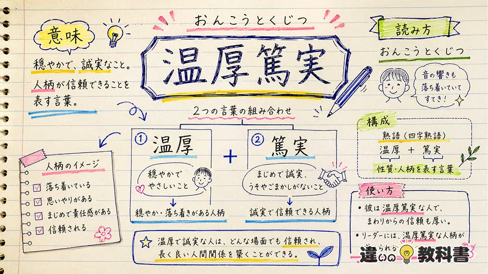 温厚篤実の意味を正しく理解する