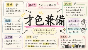 才色兼備(さいしょくけんび)の意味や使い方【図解Note】